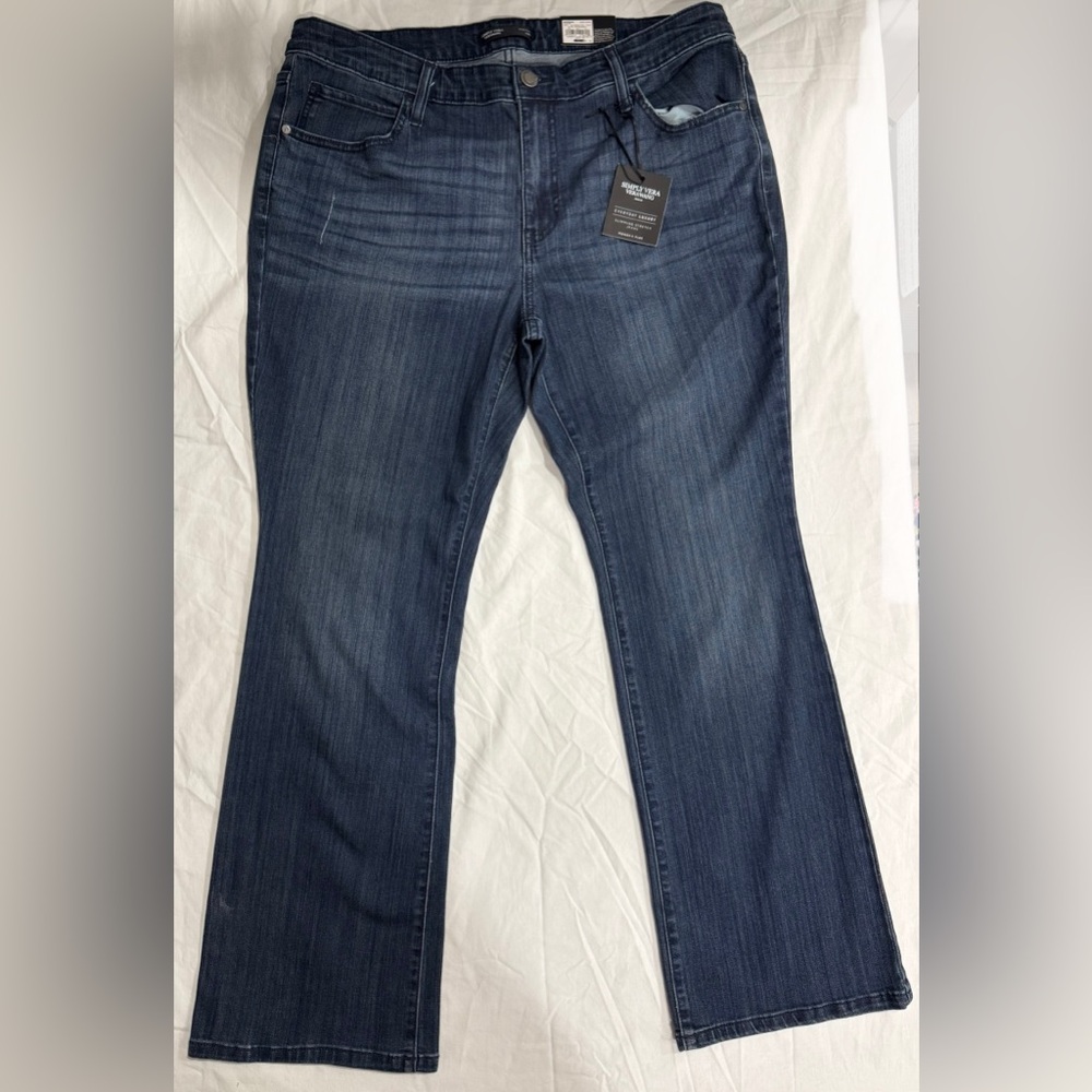 Simply Vera Vera Wang Blue Flare & Wide Leg Jeans